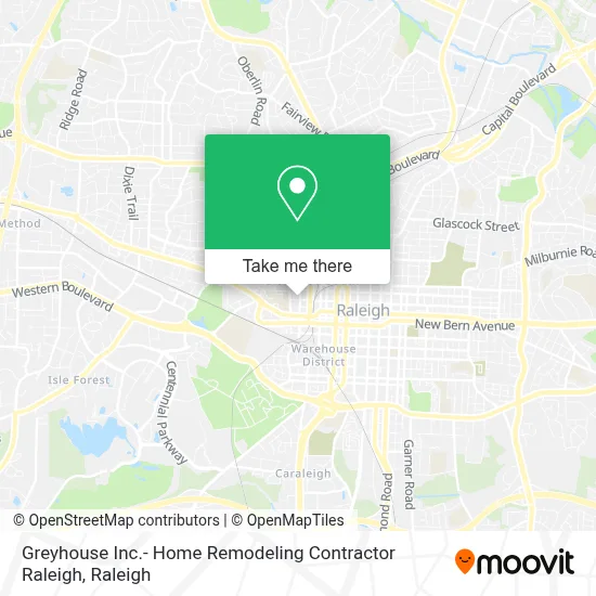 Greyhouse Inc.- Home Remodeling Contractor Raleigh map