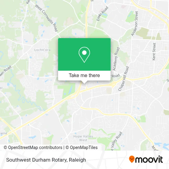 Southwest Durham Rotary map