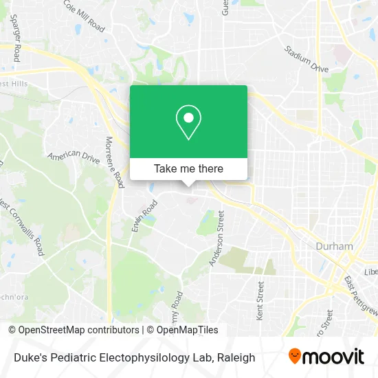 Duke's Pediatric Electophysilology Lab map