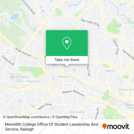 Meredith College Office Of Student Leadership And Service map