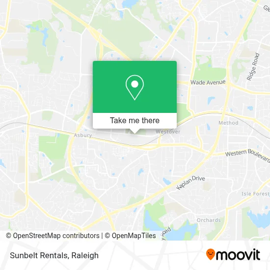 Sunbelt Rentals map