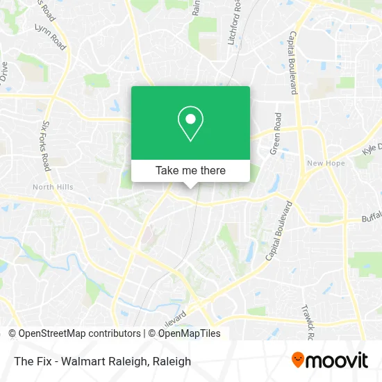 The Fix - Walmart Raleigh map