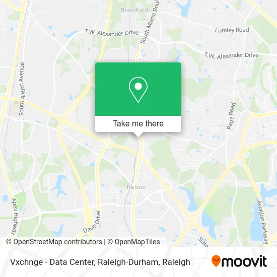 Vxchnge - Data Center, Raleigh-Durham map