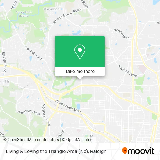 Living & Loving the Triangle Area (Nc) map
