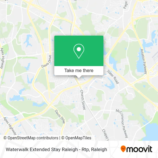 Waterwalk Extended Stay Raleigh - Rtp map