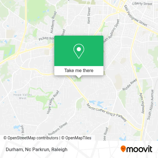 Durham, Nc Parkrun map