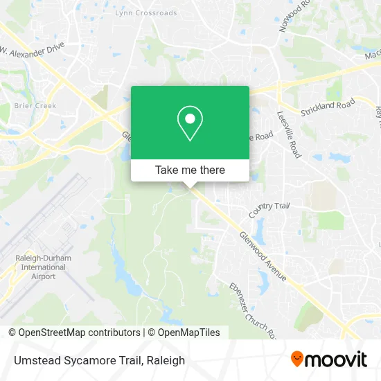 Mapa de Umstead Sycamore Trail