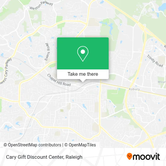 Cary Gift Discount Center map