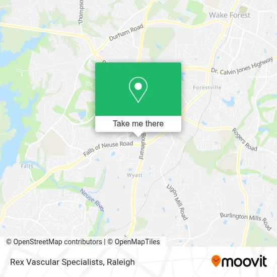 Rex Vascular Specialists map