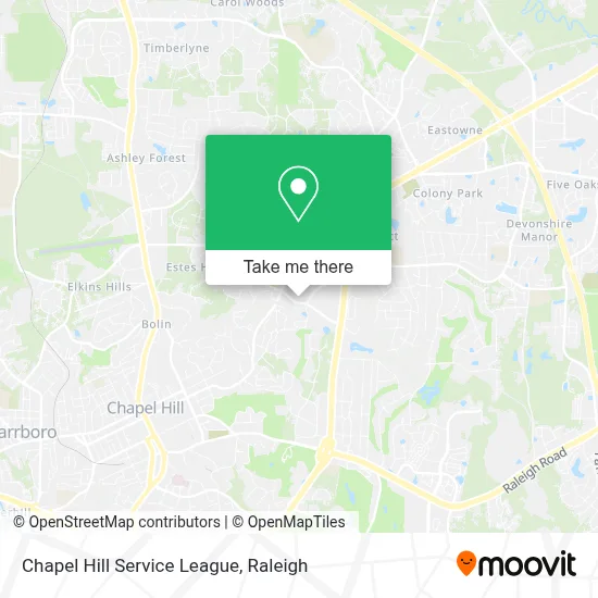 Chapel Hill Service League map