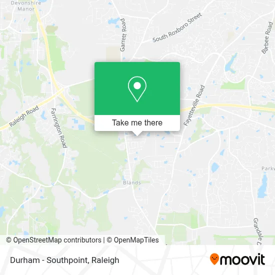 Durham - Southpoint map
