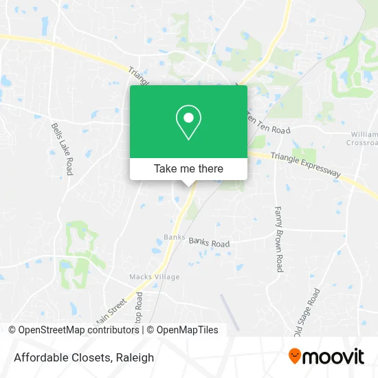 Affordable Closets map