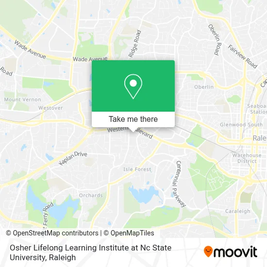 Osher Lifelong Learning Institute at Nc State University map