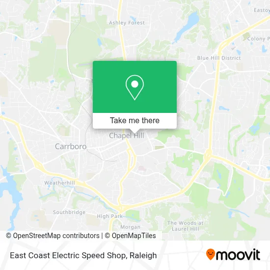 East Coast Electric Speed Shop map