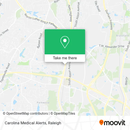 Carolina Medical Alerts map