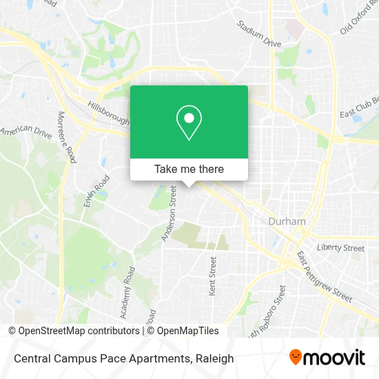 Central Campus Pace Apartments map