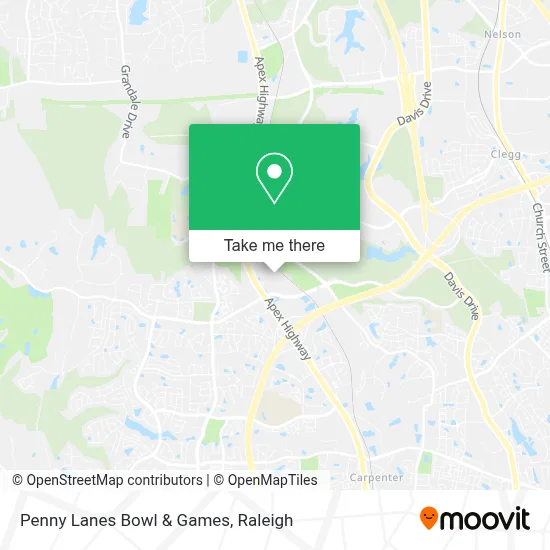 Penny Lanes Bowl & Games map