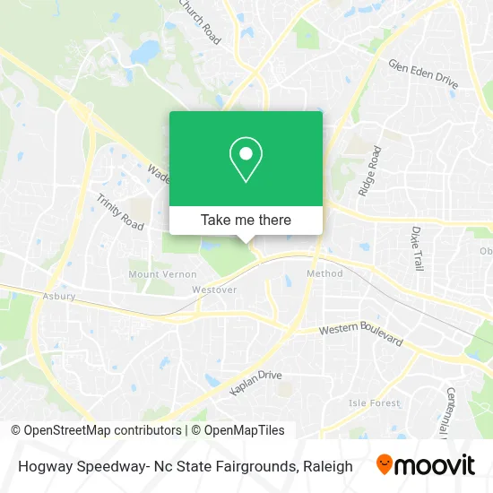 Hogway Speedway- Nc State Fairgrounds map