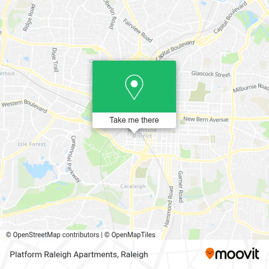 Platform Raleigh Apartments map