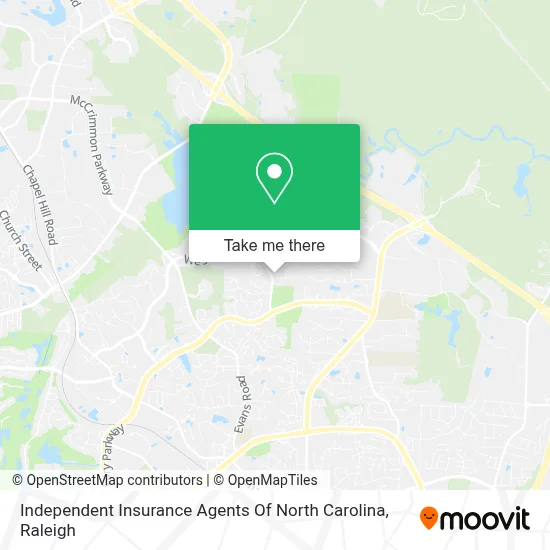Independent Insurance Agents Of North Carolina map