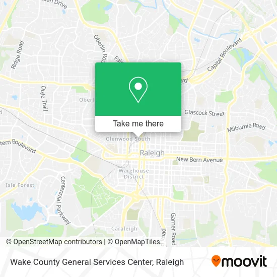 Wake County General Services Center map