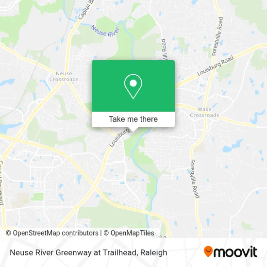 Neuse River Greenway at Trailhead map