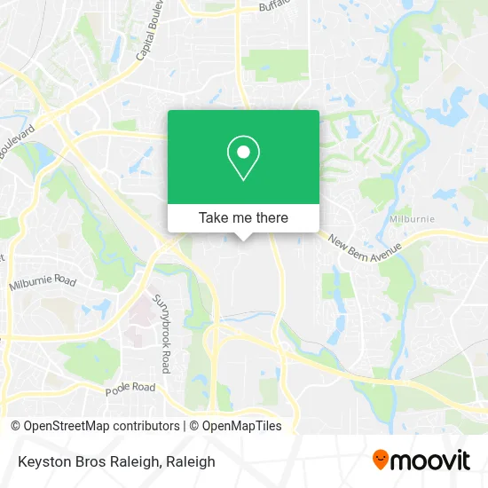 Keyston Bros Raleigh map