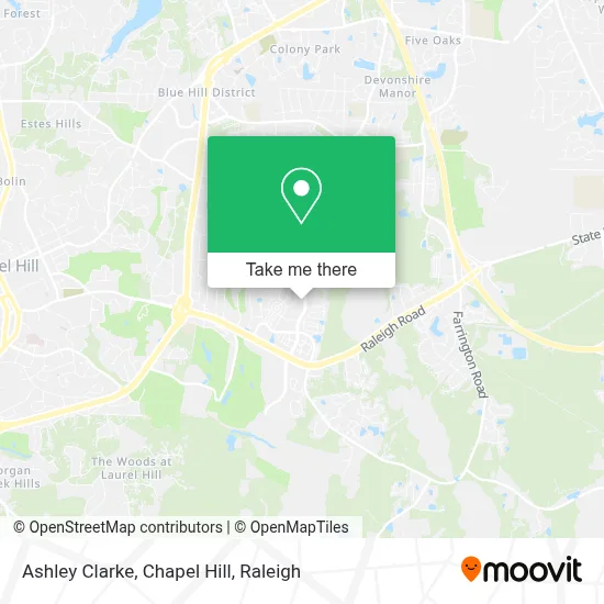 Ashley Clarke, Chapel Hill map