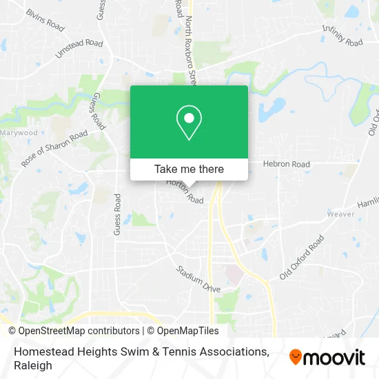 Homestead Heights Swim & Tennis Associations map