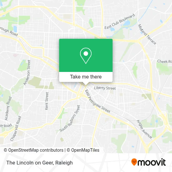 The Lincoln on Geer map