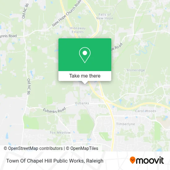 Town Of Chapel Hill Public Works map
