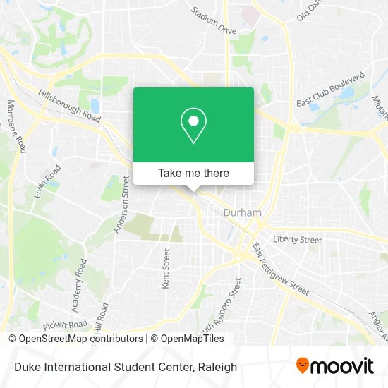 Duke International Student Center map