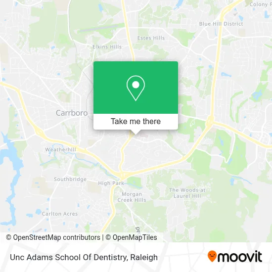 Unc Adams School Of Dentistry map