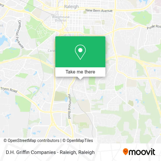 D.H. Griffin Companies - Raleigh map