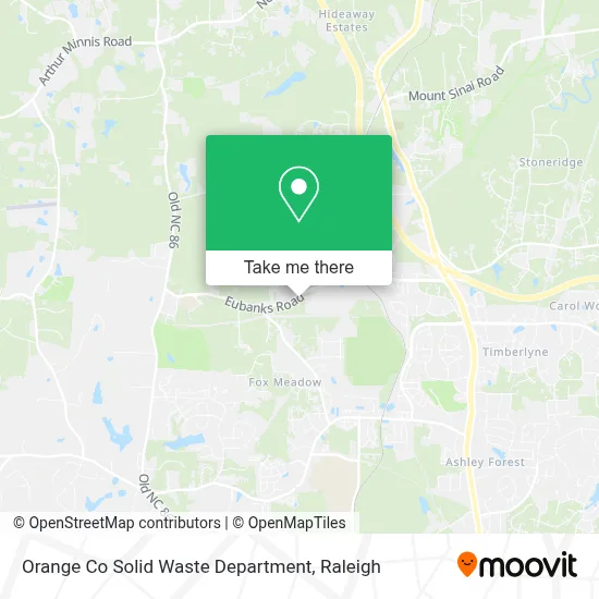 Orange Co Solid Waste Department map
