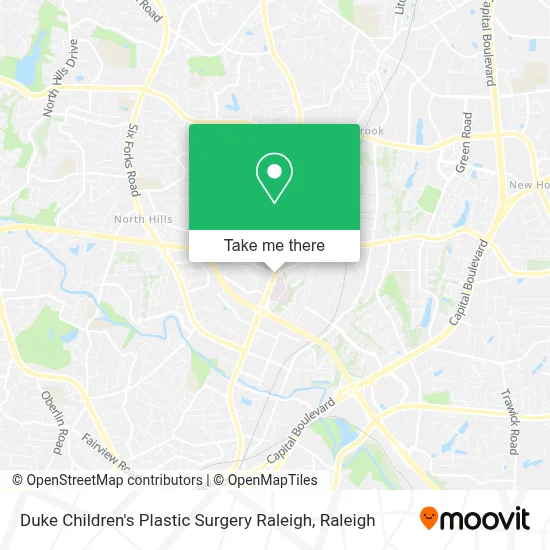 Duke Children's Plastic Surgery Raleigh map