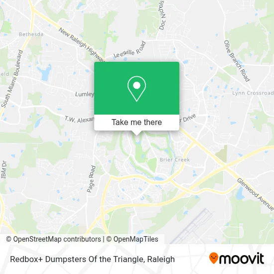Redbox+ Dumpsters Of the Triangle map