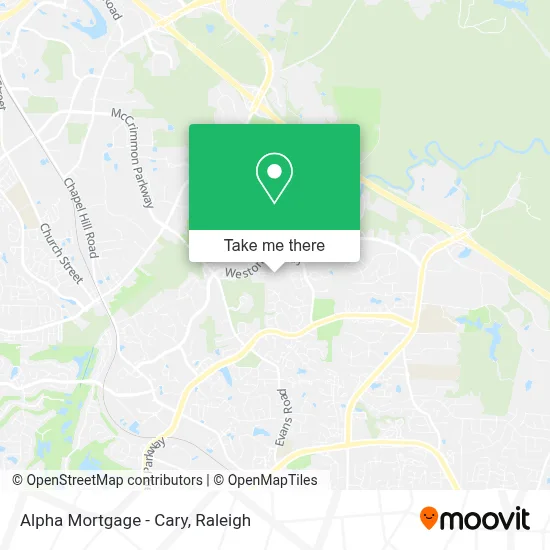 Alpha Mortgage - Cary map