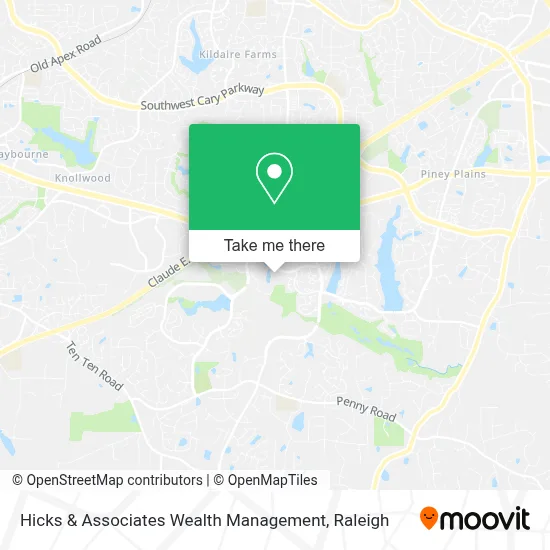 Hicks & Associates Wealth Management map