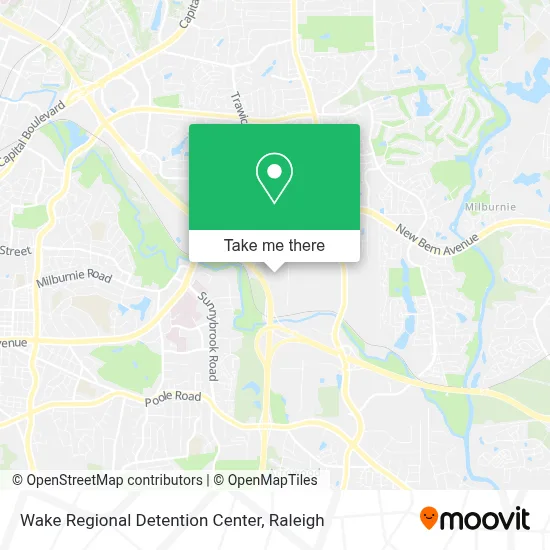 Wake Regional Detention Center map