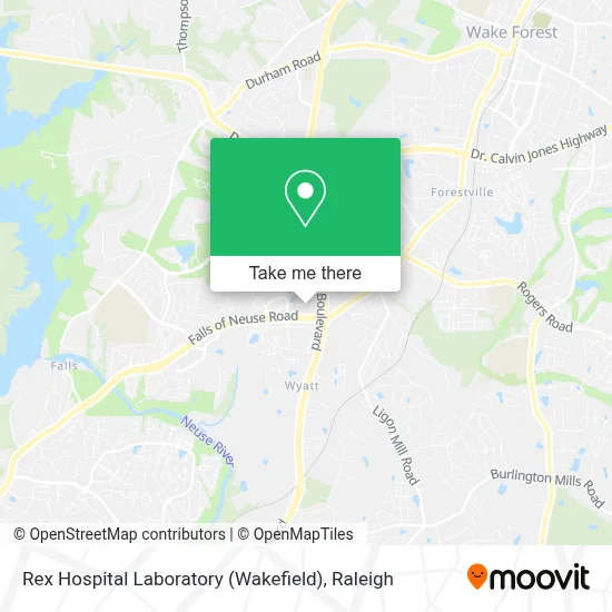 Rex Hospital Laboratory (Wakefield) map
