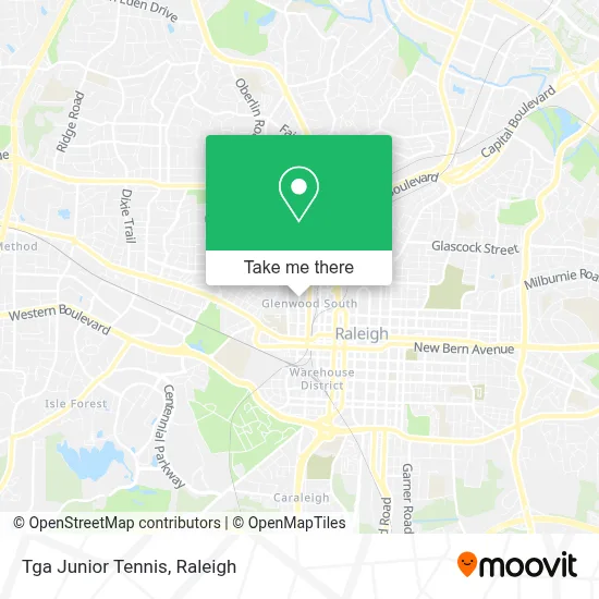 Tga Junior Tennis map