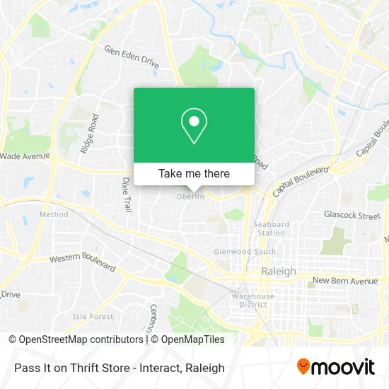 Pass It on Thrift Store - Interact map