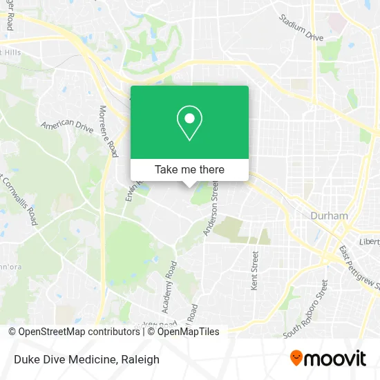 Duke Dive Medicine map