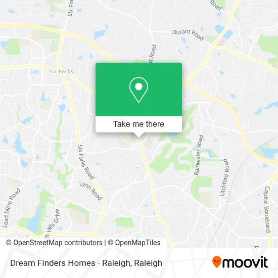 Dream Finders Homes - Raleigh map