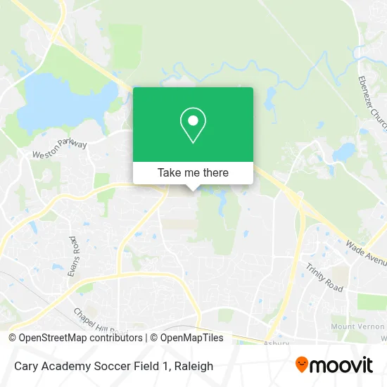 Cary Academy Soccer Field 1 map