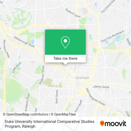 Duke University International Comparative Studies Program map