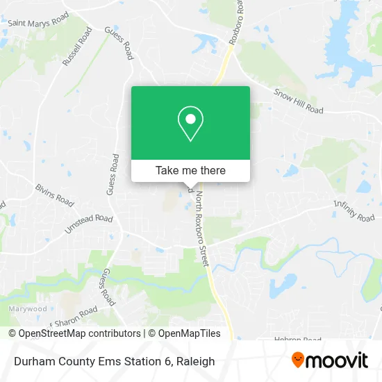 Durham County Ems Station 6 map