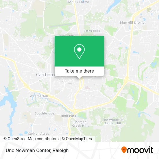 Unc Newman Center map