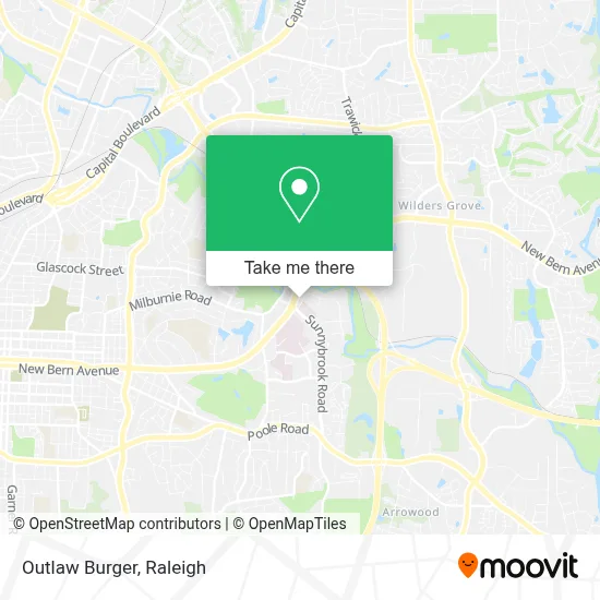 Outlaw Burger map